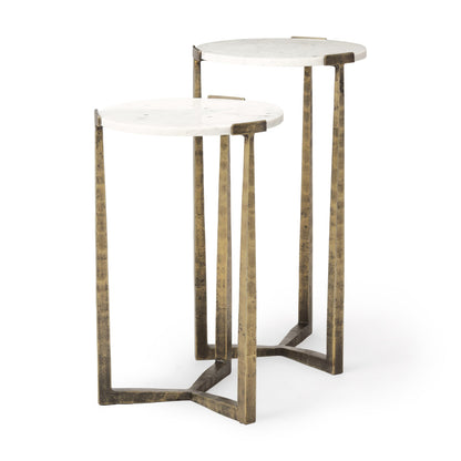 Atticus Marble Top Nesting Table (Set of 2)