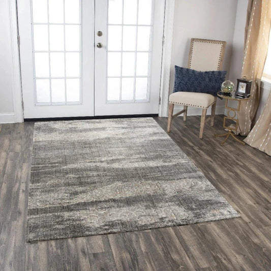 Atum Abstract Gray Large Area Rugs For Living Room - LOOMLAN - LOOMLAN - Area Rugs