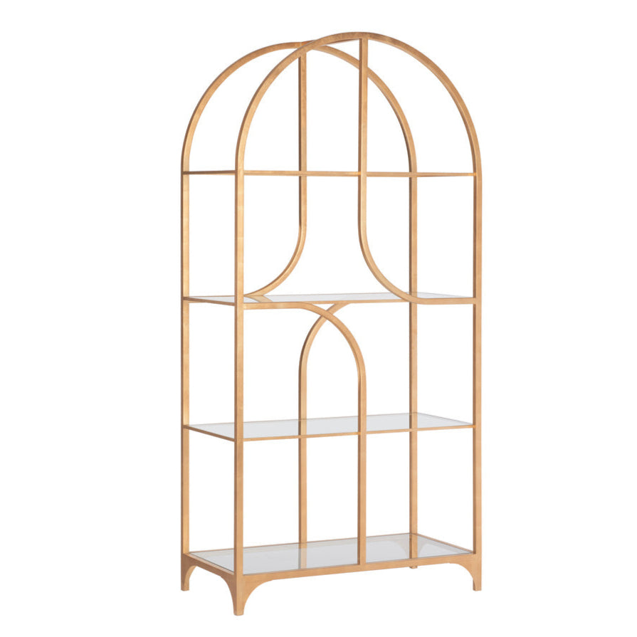 Atwood Metal Golden Etagere-Etageres-Wildwood-LOOMLAN