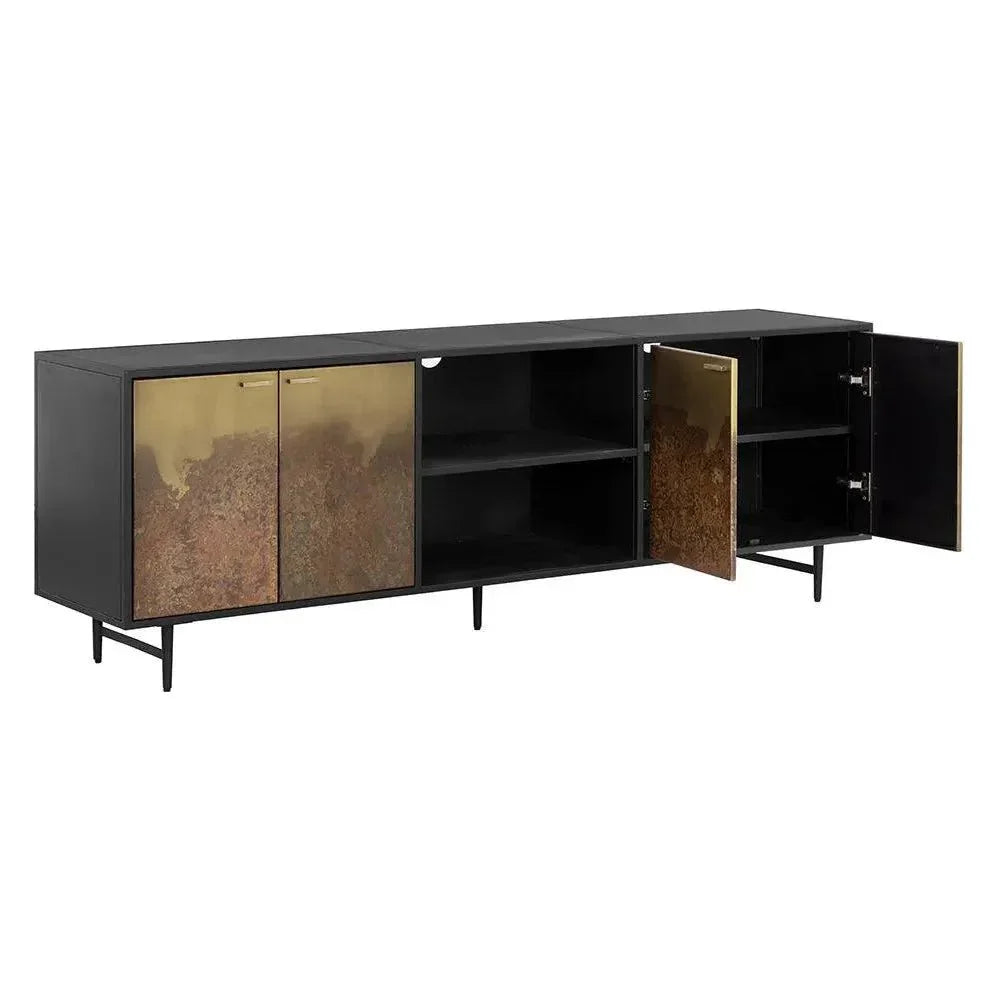 Auburn Media Console & Cabinet Patina Finish - LOOMLAN - SUNPAN - TV Stands & Media Centers