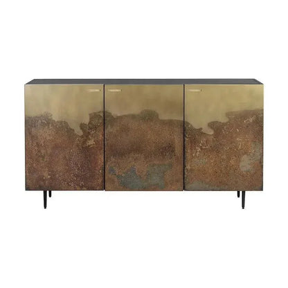 Auburn Sideboard Antique Brass Ombre Patina Fronts - LOOMLAN - SUNPAN - Sideboards