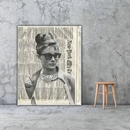 Audrey Hepburn Indoor Outdoor Canvas Art - LOOMLAN - LOOMLAN - Canvas Art