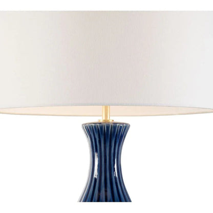 Augusta Blue Matte Finish Ceramic Table Lamp - LOOMLAN - Chelsea House - Table Lamps