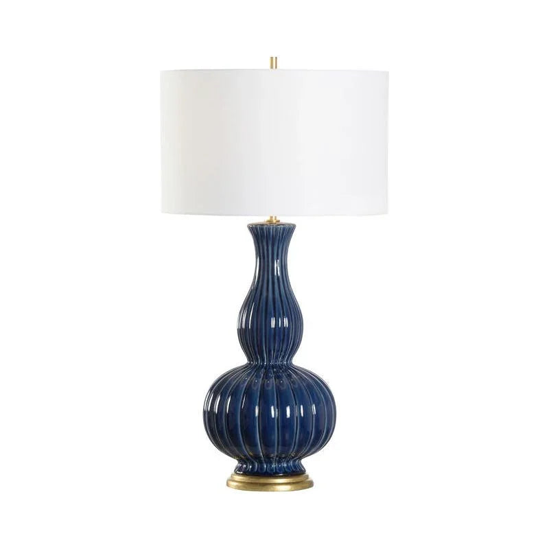 Augusta Blue Matte Finish Ceramic Table Lamp - LOOMLAN - Chelsea House - Table Lamps