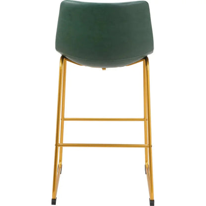 Augusta Leather Barstool 2PC - LOOMLAN - Zuo Modern - Bar Stools