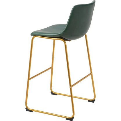 Augusta Leather Barstool 2PC - LOOMLAN - Zuo Modern - Bar Stools