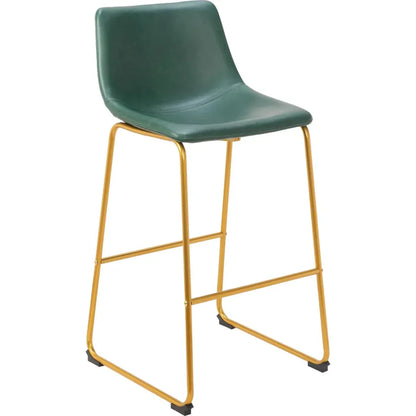 Augusta Leather Barstool 2PC - LOOMLAN - Zuo Modern - Bar Stools