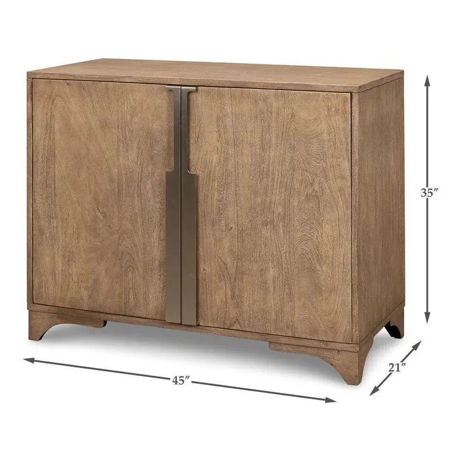 Augustus 2 Door Wooden Cabinet - LOOMLAN - Sarreid - Accent Cabinets