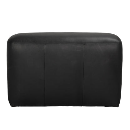 Augustus Black Leather Modular Sofa-Modular Sofas-Noir-LOOMLAN