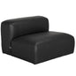 Augustus Black Leather Modular Sofa-Modular Sofas-Noir-LOOMLAN