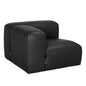 Augustus Matte Black Leather Modular Sofa-Modular Sofas-Noir-Left Facing-LOOMLAN