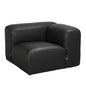 Augustus Matte Black Leather Modular Sofa-Modular Sofas-Noir-Right Facing-LOOMLAN