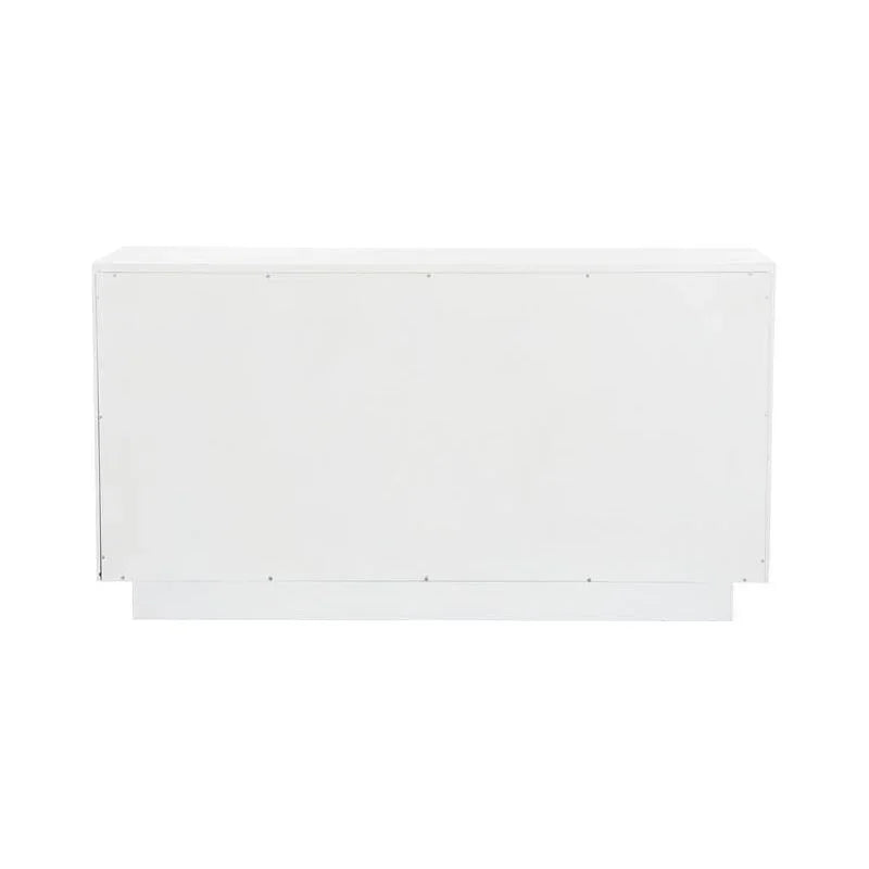 Aura Arch Pattern White Cabinet - LOOMLAN - Wildwood - Accent Cabinets