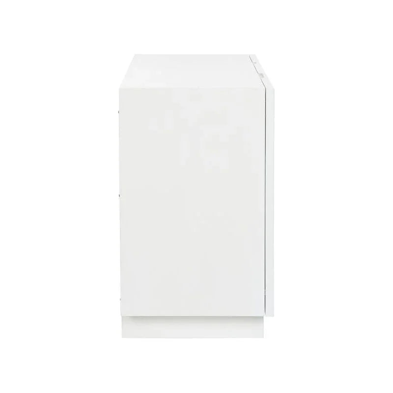 Aura Arch Pattern White Cabinet - LOOMLAN - Wildwood - Accent Cabinets