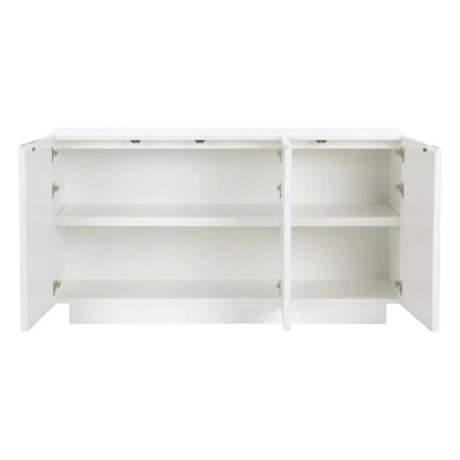 Aura Arch Pattern White Cabinet - LOOMLAN - Wildwood - Accent Cabinets