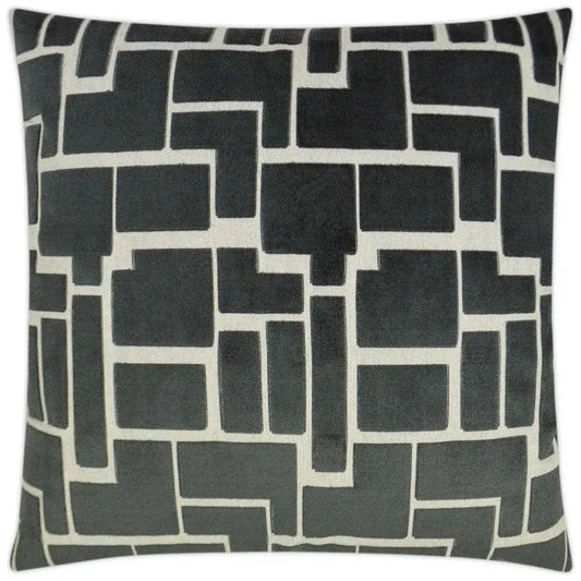 Aura Charcoal Grey Large Throw Pillow Insert - LOOMLAN - D.V. Kap - Throw Pillows