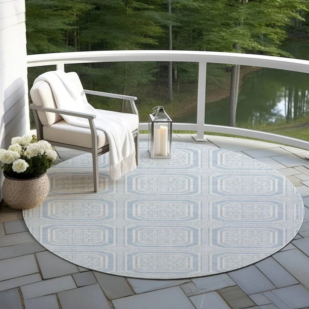 Auralis Blue Washable Indoor - Outdoor Rug - LOOMLAN - LOOMLAN Rugs - Outdoor Rugs