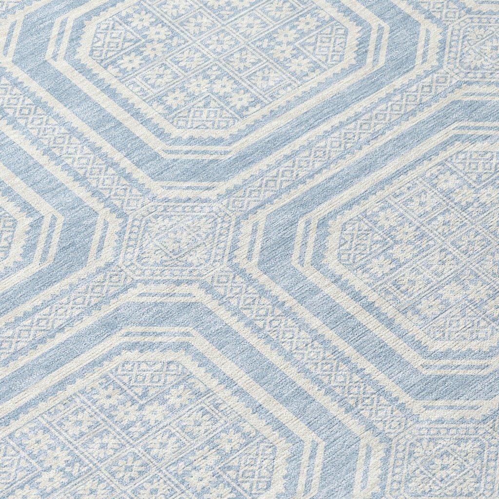 Auralis Blue Washable Indoor - Outdoor Rug - LOOMLAN - LOOMLAN Rugs - Outdoor Rugs