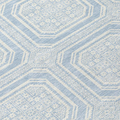 Auralis Blue Washable Indoor - Outdoor Rug - LOOMLAN - LOOMLAN Rugs - Outdoor Rugs