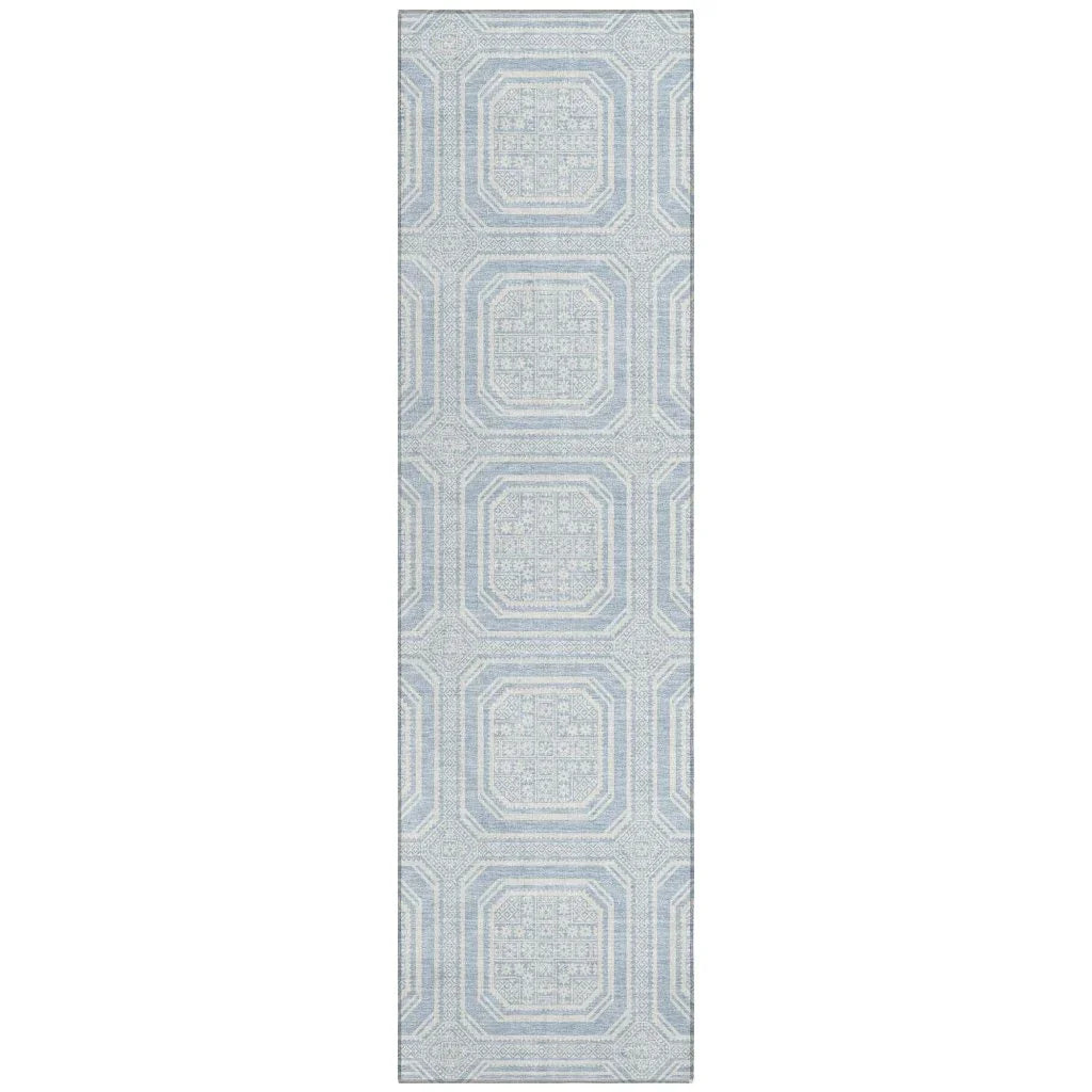 Auralis Blue Washable Indoor - Outdoor Rug - LOOMLAN - LOOMLAN Rugs - Outdoor Rugs