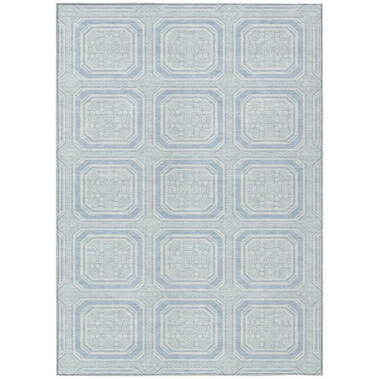 Auralis Blue Washable Indoor - Outdoor Rug - LOOMLAN - LOOMLAN Rugs - Outdoor Rugs