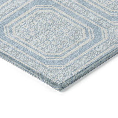 Auralis Blue Washable Indoor - Outdoor Rug - LOOMLAN - LOOMLAN Rugs - Outdoor Rugs