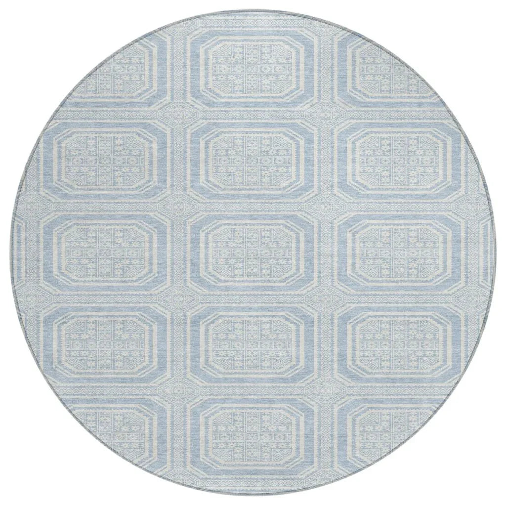 Auralis Blue Washable Indoor - Outdoor Rug - LOOMLAN - LOOMLAN Rugs - Outdoor Rugs