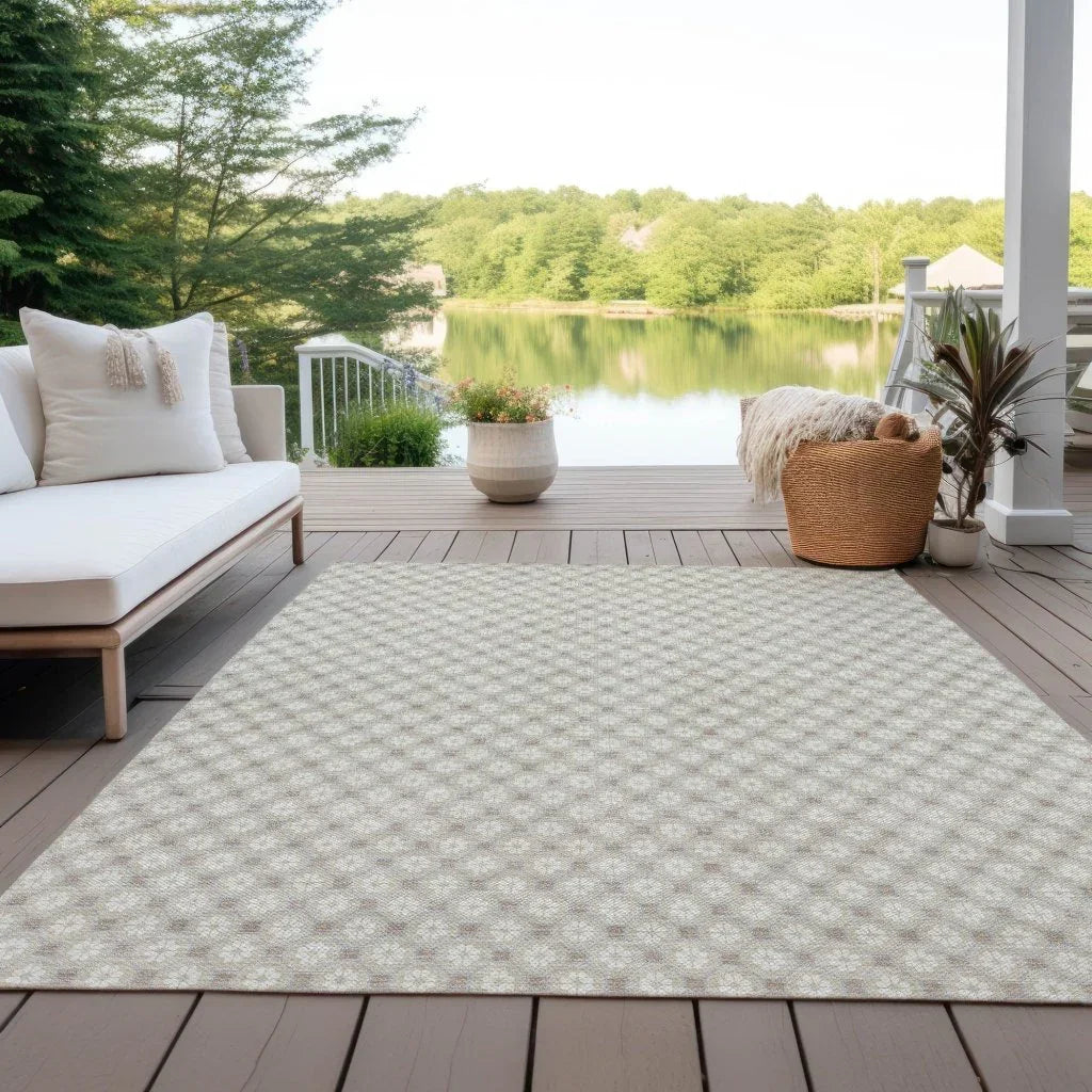 Auralyn Brown Washable Indoor - Outdoor Rug - LOOMLAN - LOOMLAN Rugs - Outdoor Rugs