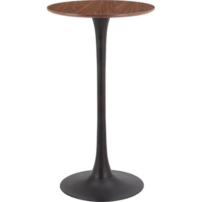 Auray Bar Table Brown with Pedestal Design - LOOMLAN - Zuo Modern - Bar Tables