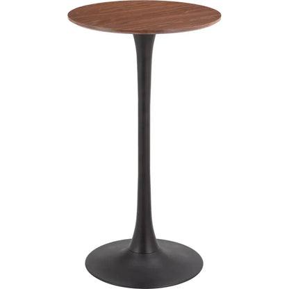 Auray Bar Table Brown with Pedestal Design - LOOMLAN - Zuo Modern - Bar Tables