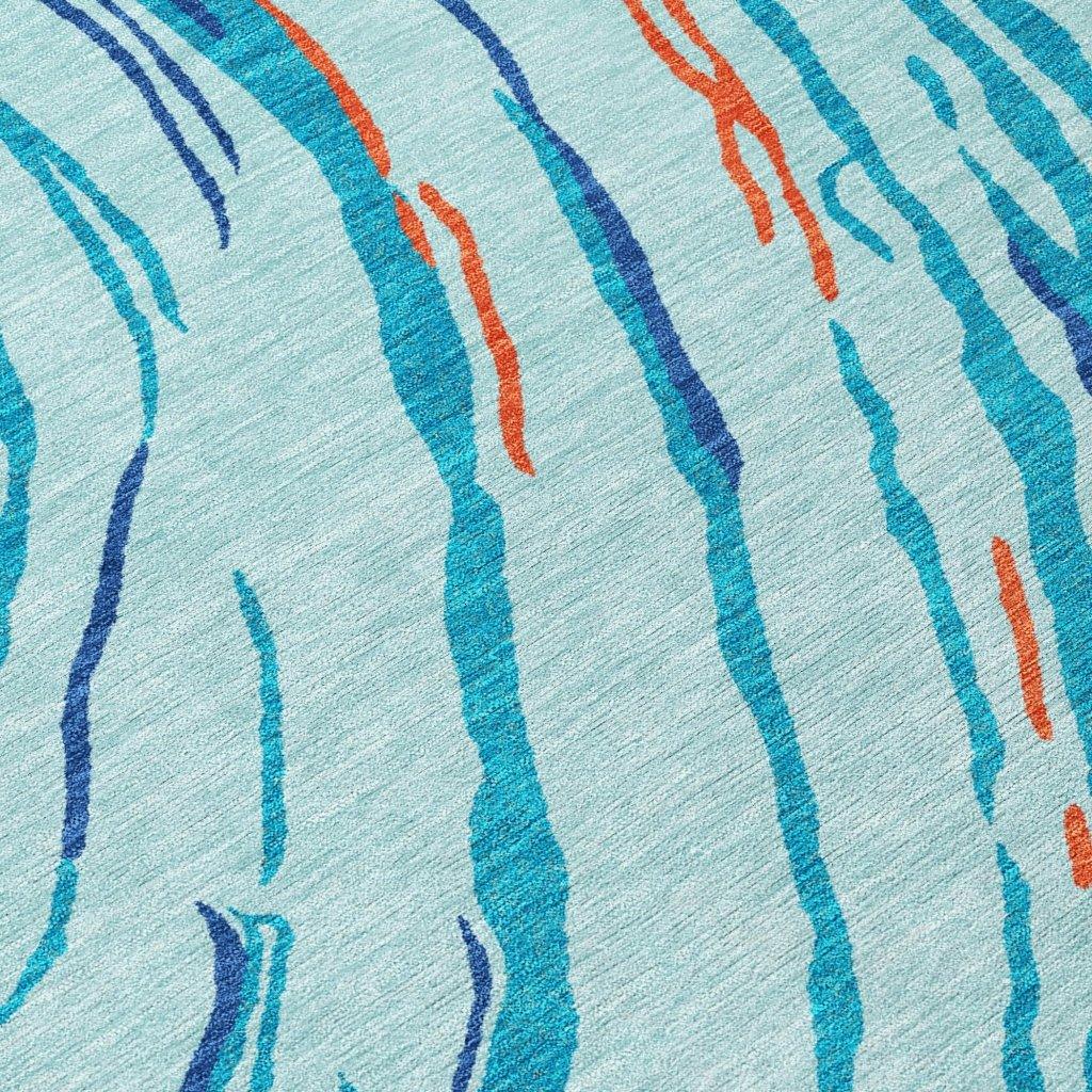 Aureva Blue Washable Indoor-Outdoor Rug-Outdoor Rugs-LOOMLAN Rugs-LOOMLAN