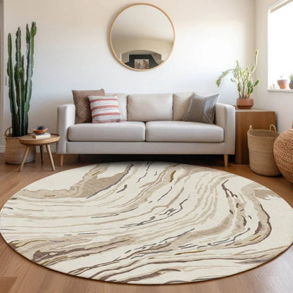 Aureva Ivory Washable Indoor-Outdoor Rug-Outdoor Rugs-LOOMLAN Rugs-LOOMLAN