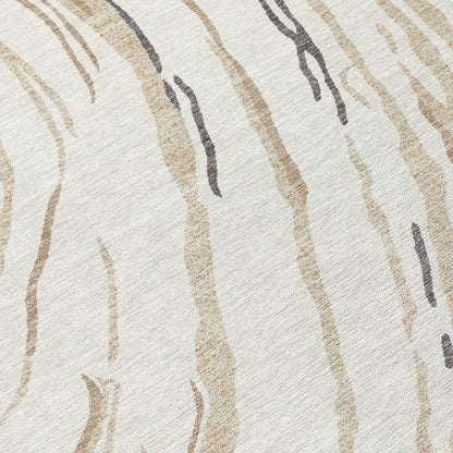 Aureva Ivory Washable Indoor-Outdoor Rug-Outdoor Rugs-LOOMLAN Rugs-LOOMLAN