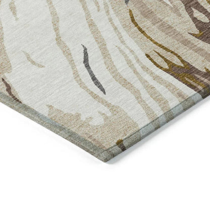Aureva Ivory Washable Indoor-Outdoor Rug-Outdoor Rugs-LOOMLAN Rugs-LOOMLAN