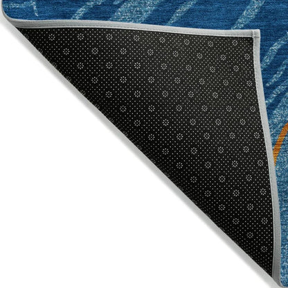 Aureva Navy Washable Indoor-Outdoor Rug-Outdoor Rugs-LOOMLAN Rugs-LOOMLAN