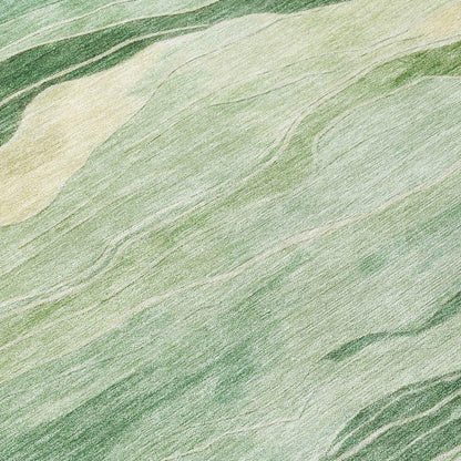 Aurienne Green Washable Indoor - Outdoor Rug - LOOMLAN - LOOMLAN Rugs - Outdoor Rugs