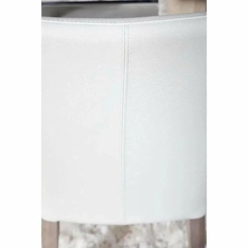 Aurora Alabaster Leather Dining Chair 2PC - LOOMLAN - Essentials For Living - Dining Chairs