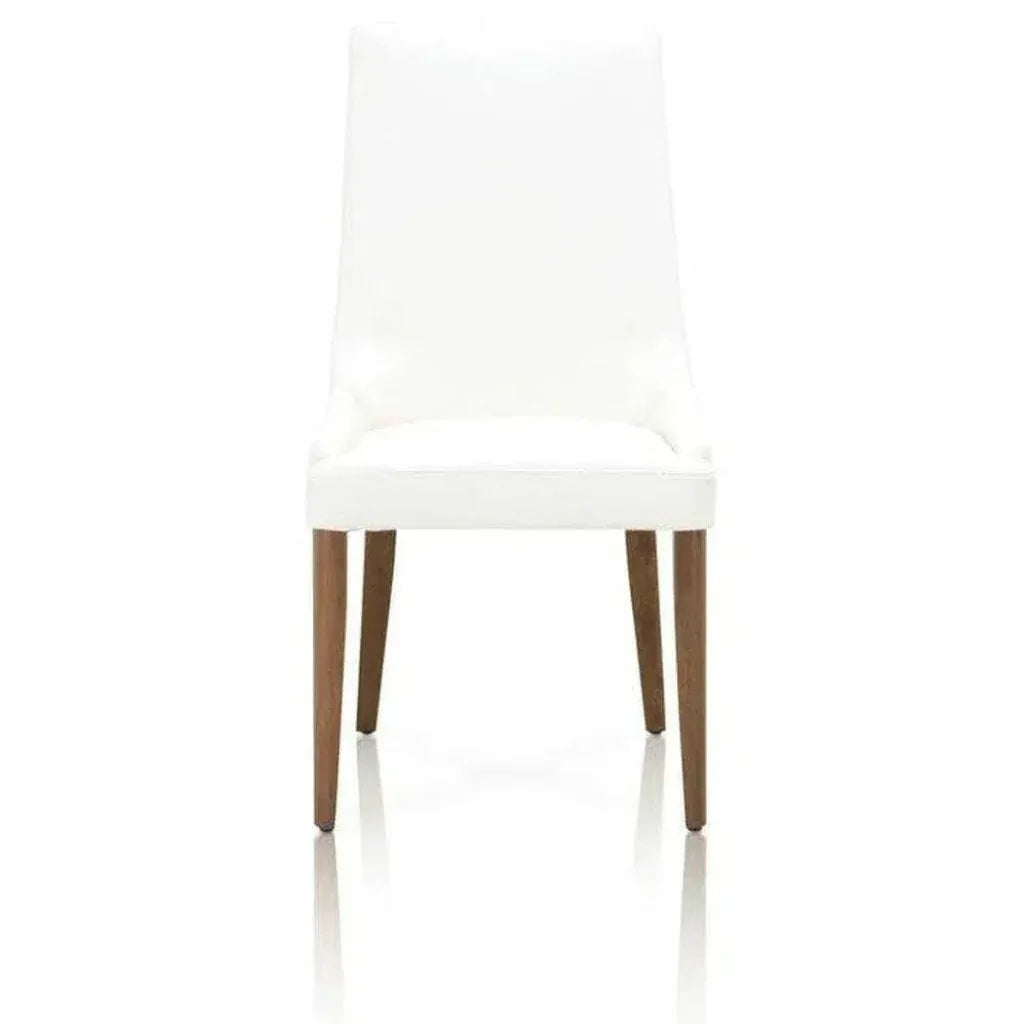 Aurora Alabaster Leather Dining Chair 2PC - LOOMLAN - Essentials For Living - Dining Chairs