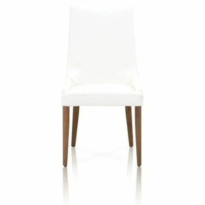 Aurora Alabaster Leather Dining Chair 2PC - LOOMLAN - Essentials For Living - Dining Chairs