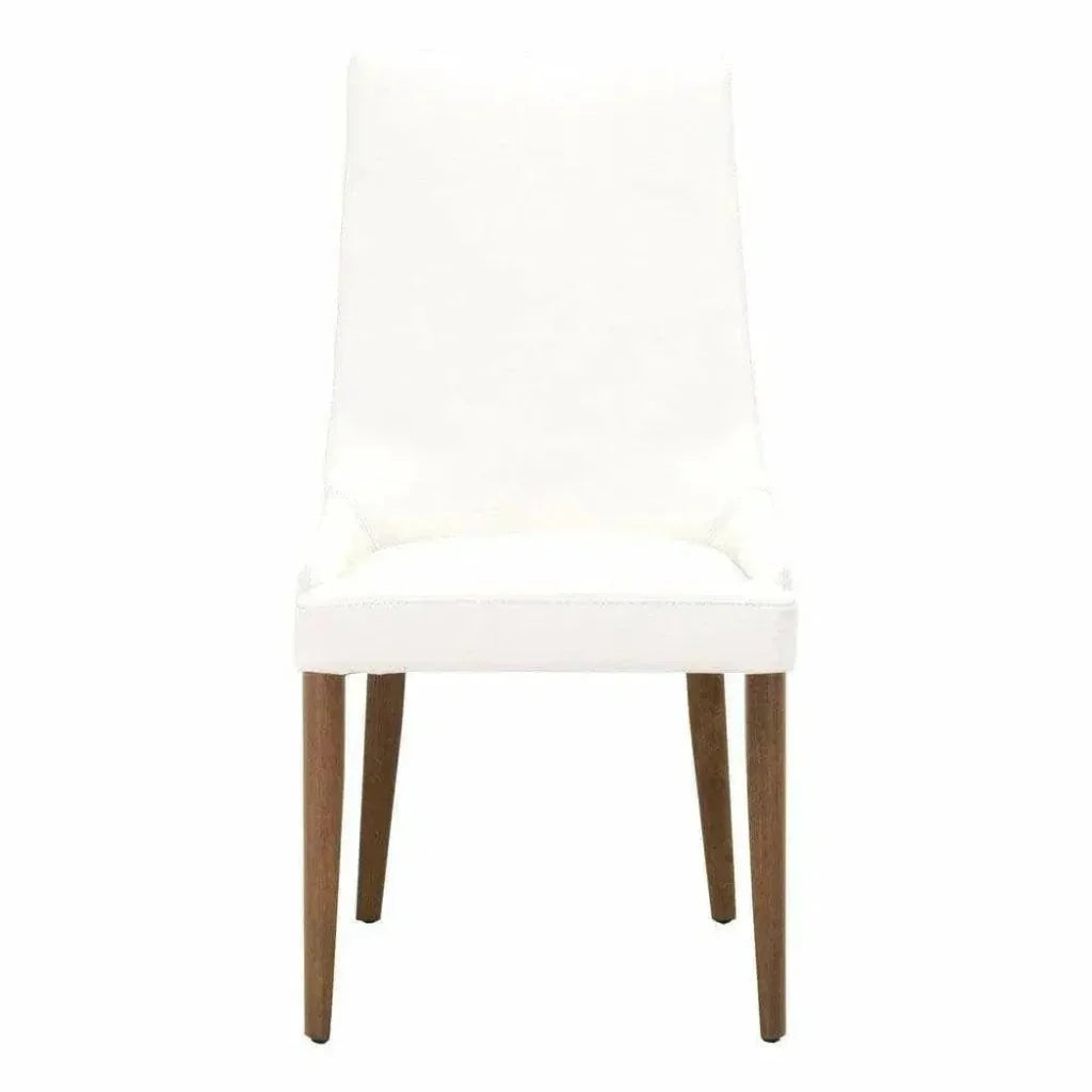 Aurora Alabaster Leather Dining Chair 2PC - LOOMLAN - Essentials For Living - Dining Chairs