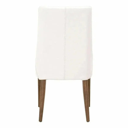 Aurora Alabaster Leather Dining Chair 2PC - LOOMLAN - Essentials For Living - Dining Chairs