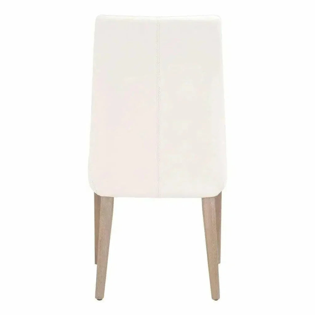 Aurora Alabaster Leather Dining Chair 2PC - LOOMLAN - Essentials For Living - Dining Chairs