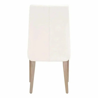 Aurora Alabaster Leather Dining Chair 2PC - LOOMLAN - Essentials For Living - Dining Chairs