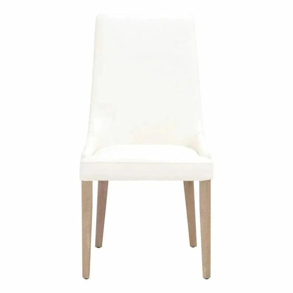 Aurora Alabaster Leather Dining Chair 2PC - LOOMLAN - Essentials For Living - Dining Chairs