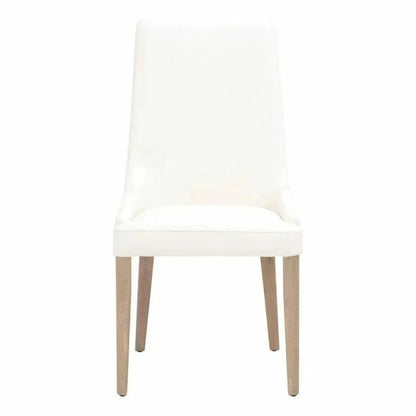 Aurora Alabaster Leather Dining Chair 2PC - LOOMLAN - Essentials For Living - Dining Chairs