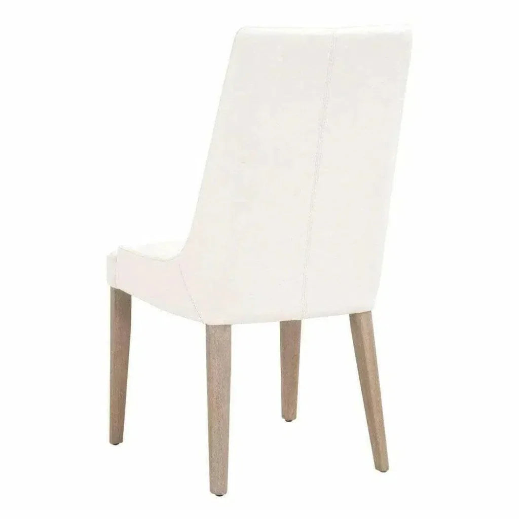 Aurora Alabaster Leather Dining Chair 2PC - LOOMLAN - Essentials For Living - Dining Chairs