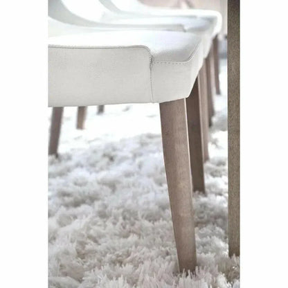 Aurora Alabaster Leather Dining Chair 2PC - LOOMLAN - Essentials For Living - Dining Chairs