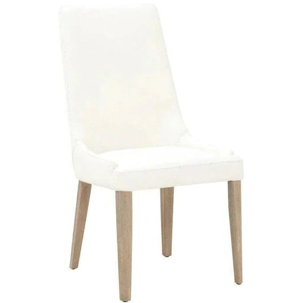 Aurora Alabaster Leather Dining Chair 2PC - LOOMLAN - Essentials For Living - Dining Chairs