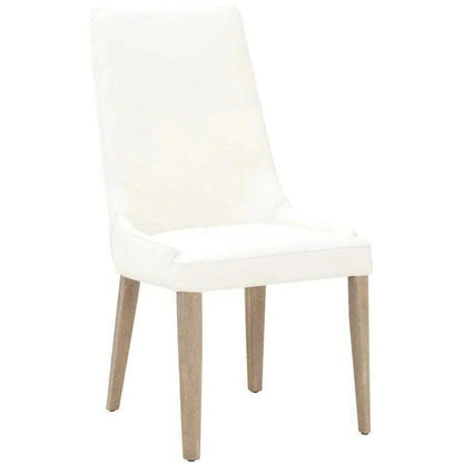 Aurora Alabaster Leather Dining Chair 2PC - LOOMLAN - Essentials For Living - Dining Chairs