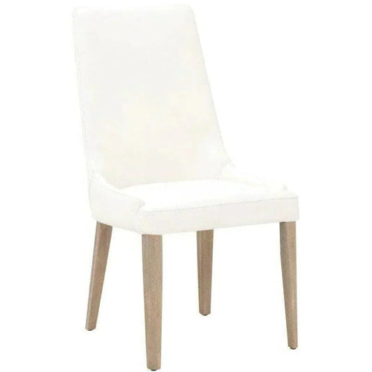 Aurora Alabaster Leather Dining Chair 2PC - LOOMLAN - Essentials For Living - Dining Chairs
